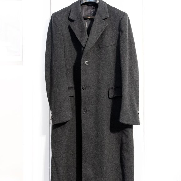 Vintage Men's Yves Saint Laurent Wool Trench Coat Size Large